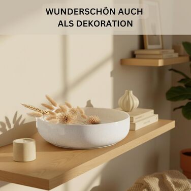 Набір чашок SÄNGER 4 шт. для кави та чаю, 300 мл, ручної роботи, кераміка, набір для 4 осіб, кремовий колір, пісочна текстура, PREMIUM COLLECTION (миска для сервірування 1 шт.)