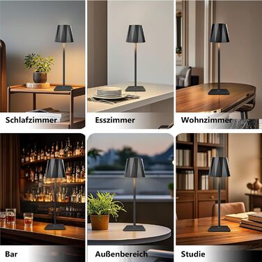 LED настільна лампа ELZO 2 шт., акумулятор 5200mAh, USB-C, регулювання висоти, 3 режими, IP54, вологостійка