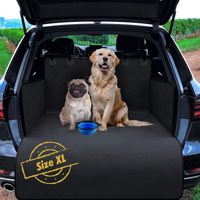 Автомобільне ковдру для собак / багажник / переднє сидіння миска / водонепроникний нековзний миється / автомобільний чохол для собак захист багажника автомобільне сидіння захист сидіння / автомобільне ковдру захисне ковдру М'яке (чорний, багажник XL)