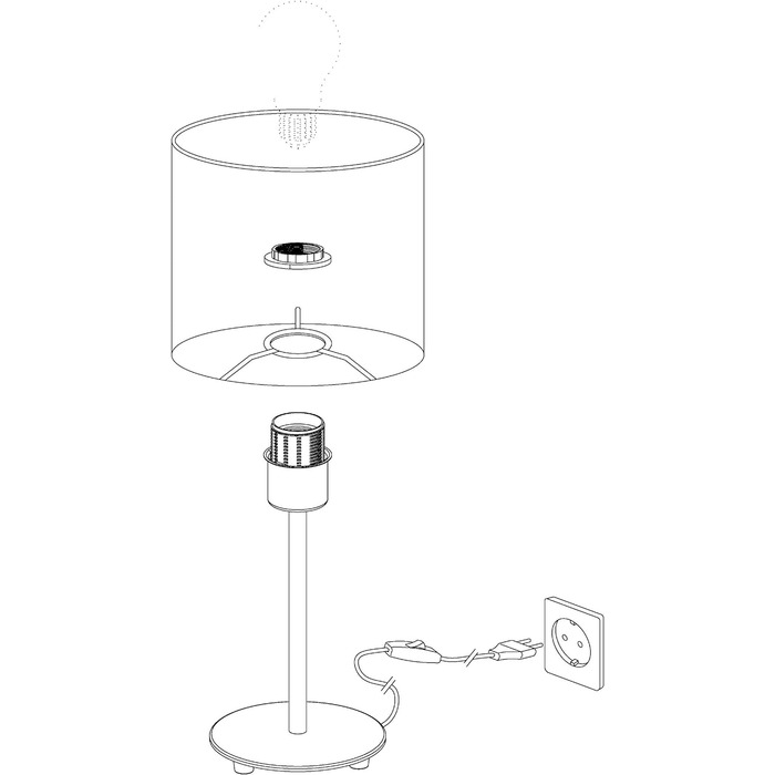 Підвісний світильник EGLO Pasteri, підвісний світильник текстильний на 2 полум'я, овальний підвісний світильник з металу в сріблястому кольорі та тканини в темно-коричневому кольорі, цоколь E27, L 75 см (настільна лампа, 140 мм, одинарна)