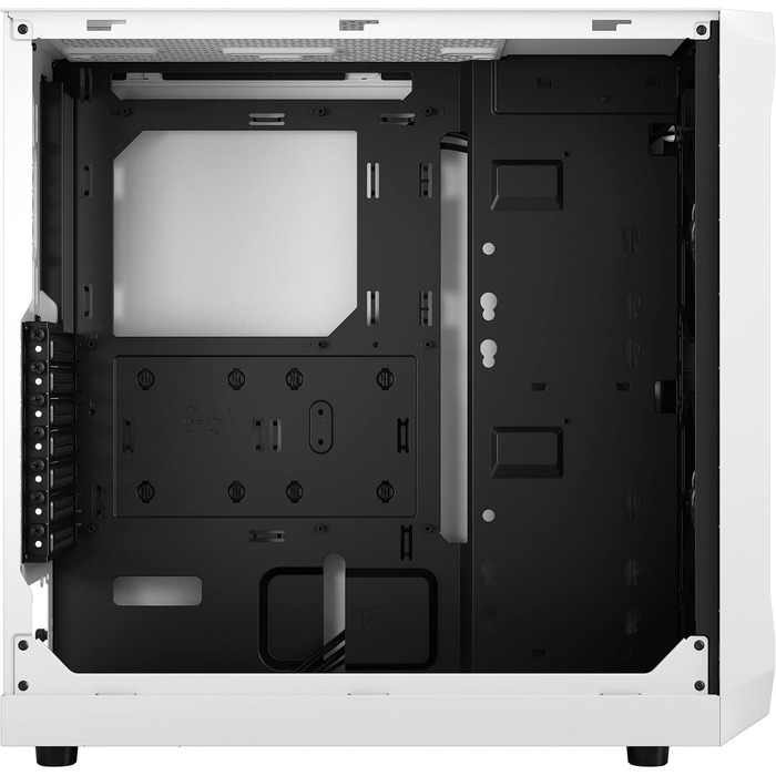 Корпус для ПК Fractal Design Focus 2 White з загартованим склом, білий, сітчаста передня панель, 2 вентилятори 140 мм, ATX, ігровий