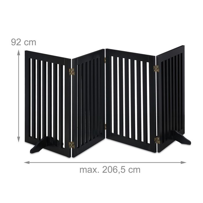 Захисний бар'єр Relaxdays чорного кольору, 92 см