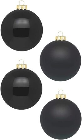 Різдвяні кулі INGE-Glas Magic 12 шт 8 см чорні