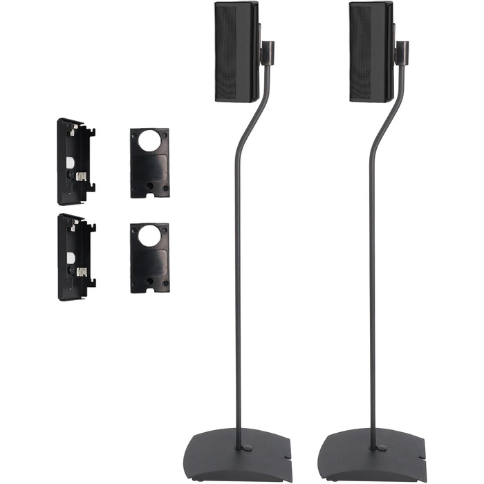 Регульовані підставки для акустики: комплект з 2 шт., висота до 140 см, для сателітів до 5 кг, інтегроване кабельне управління (сумісні з Bose UFS-20 серія II)