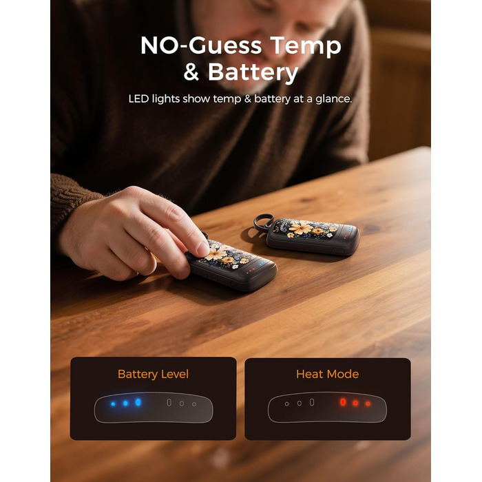 Електричні грілки для рук OCOOPA UT5 DuoHeat, 2 шт., швидкий нагрів, 8 годин роботи, 67г, багаторазові, для кемпінгу, полювання, подорожей, подарунок для чоловіків, чорний