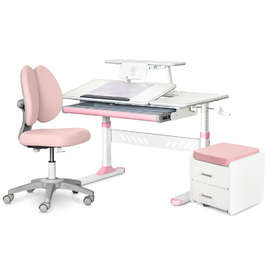 Комплект (L) Evo-Kids TH-320 Pink (парта + крісло + тумба) (арт. TH-320 + Y-412 Lite + BD C3_PINK)