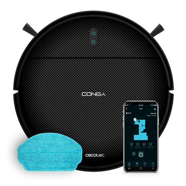 Робот-пилосос Cecotec Conga M10 X-Treme з гіроскопічною навігацією та керуванням через додаток. Потужність 2000Pa, функція прибирання, пилососа та миття підлоги, час роботи до 120 хвилин, датчики перешкод та 2 бічні щітки.