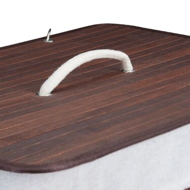 Кошик для білизни Relaxdays з бамбука та кришкою