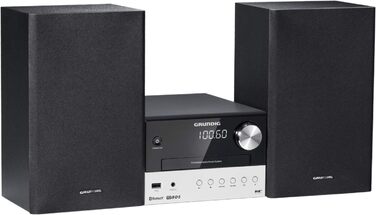 Мікросистема Grundig CMS 1050 DAB BT, CD/MP3, USB, чорний/сріблястий, 30 Вт RMS, ексклюзив Domopolis