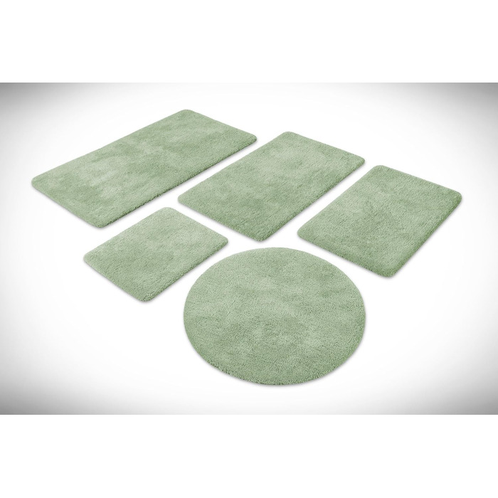 Килимок для ванної кімнати Lind Grün (55 x 65 см) - м'який, антиковзний, пральний
