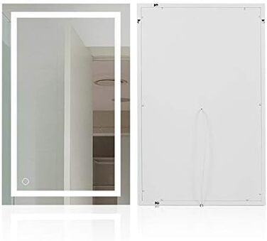 Дзеркало для ванної кімнати Kedia LED з підсвічуванням, 100x60 см, білий