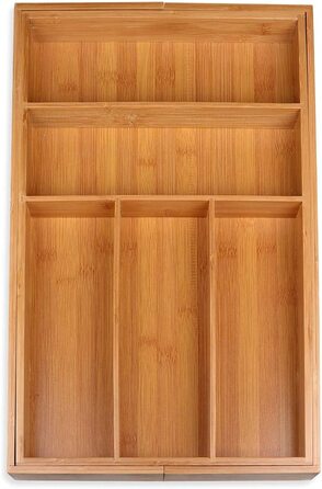 Лоток для столових приборів Schramm Bamboo 30-48x46x5 см, 5-7 відділень