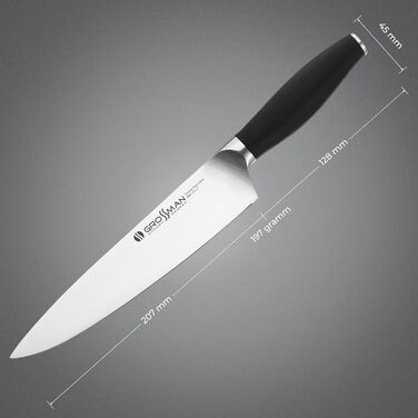 Ніж кухарський Grossman 282ON, 33 см, з нержавіючої сталі, ергономічна ручка