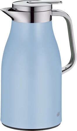 Термос Alfi SKYLINE 1.0л Pastel Water: термоізоляційний термос з нержавіючої сталі, з гігієнічним скляним вкладишем, поворотним кришкою з кнопкою, ергономічною ручкою, BPA-free, 1000 мл