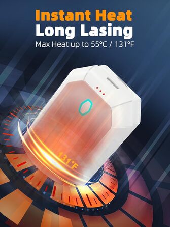 Електричний грієчка для рук ITSHINY, 2 шт. - багаторазовий, 3 режими нагріву, USB-зарядка, для чоловіків, кемпінгу та полювання (рожевий)