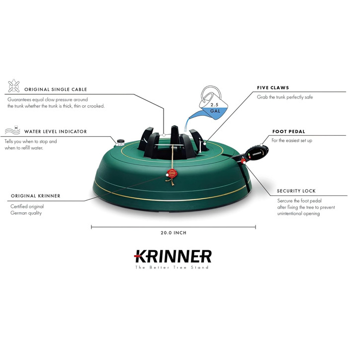 Підставка для ялинки Krinner Tree Genie XXL, зелена