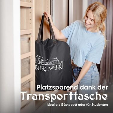 Надувне ліжко для 2 осіб [3-в-1 система] | Елегантне гостьове та кемпінгове ліжко | Надувна матрац з електропомпою 150x200 | Самостійно надувна повітряна матрац 2 особи Чорний/Антрацит