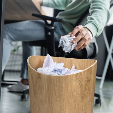 Кошик для сміття Relaxdays з імітацією дерева, 9 л