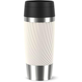 Термокружка Emsa Travel Mug Classic Twist, 0.36 л, кремовий, з кришкою Quick-Press, з нержавіючої сталі