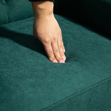 Елегантне крісло-мішок, з товстим шаром наповнювача, знімний чохол, розміри 74 x 86 x 102 см, темно-зелений