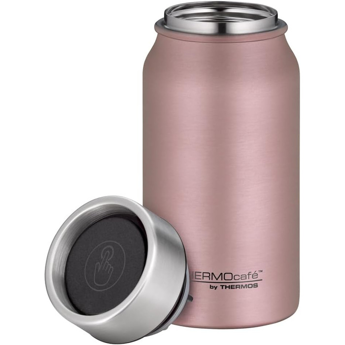 Термокружка THERMOcafé by THERMOS TC 0,35л, нержавіюча сталь, з ізоляцією, для кави на виніс, не протікає, 350000 мл, BPA-free, Rose Gold Mat