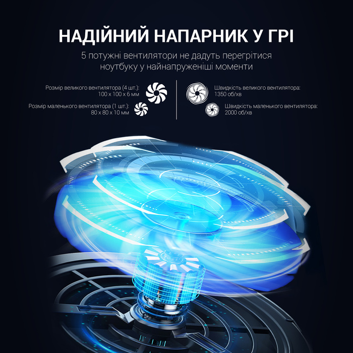 Підставка для охолодження ноутбука GamePro (CP1450)