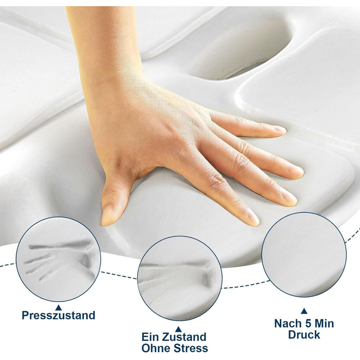 Ортопедична подушка для сидіння ADASSERA: зняття болю, підтримка куприка, покращення кровообігу, ергономічна, для офісу та авто