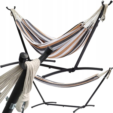 Гамак з стійкою Italform, багатоколірний, навантаження до 150 кг, 260 x 150 см