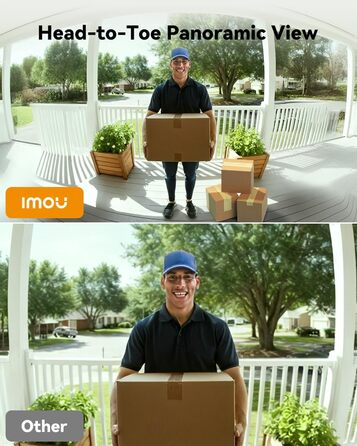 Відеодзвінок Imou DB3 KIT 4MP Panoramic, 2K+ WiFi, нічне бачення 5м, розпізнавання пакунків AI, двосторонній зв'язок