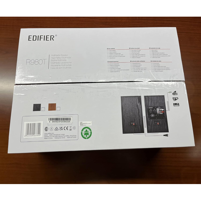 Динамік Edifier R980T 2.0 (24 Вт), 4 ПК книжкова полиця Студійні монітори - чорний