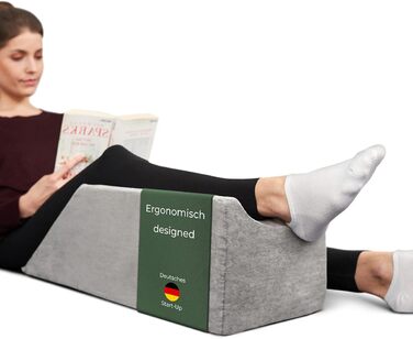 Піднімна подушка для ніг Well B4: підтримка ніг та колін, для лікування вен, сіра