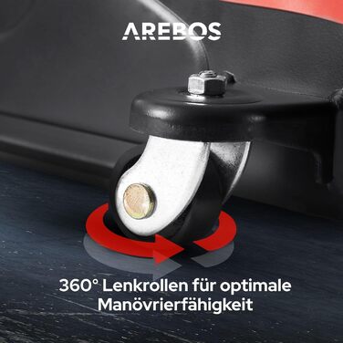 Гідравлічний підйомник Arebos 2T для авто: низькопрофільний, 85-385 мм + 4 гумові накладки