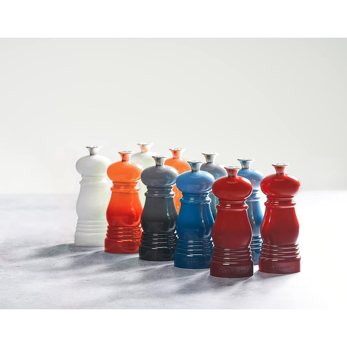 Набір мельниць для солі та перцю Le Creuset, ABS-пластик, 5x5x12.1 см, керамічний жорно, кольору 'Ofenrot'