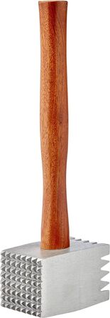 Дерев'яна ручка розм'якшувача м'яса, двосторонній розм'якшувач шніцеля для шніцелів, відбивних, стейків, алюмінію, 34 см, 4250800