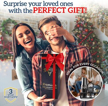 Набір бармена Elite Mixology: Шейкер Boston 20 предметів з підставкою, рецепти. Нержавіюча сталь