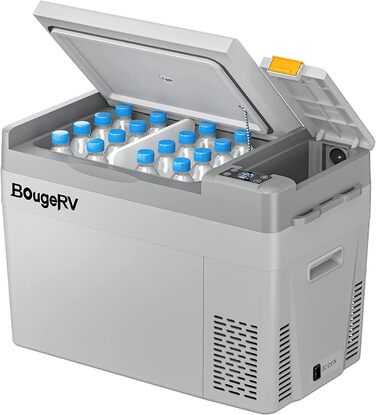 Автохолодильник BougeRV CRPRO Kompressor 29L: -22℃~10℃, 12/24V DC, 110-240V AC. Для авто, кемпінгу, подорожей. Оновлена версія (сірий)