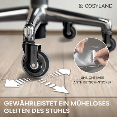 Килимок під офісне крісло COSYLAND, напівпрозорий, 120x120 см