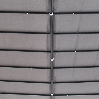 Намет з навісом для садової альтанки з навісом Outsunny Pergola Metal Grey 297x297см для саду, патіо, балкона