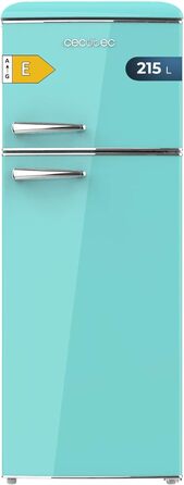 Холодильник Cecotec Bolero CoolMarket 2D Origin 86L: 89,3 см, 48,7 см, 86 л, Клас E, з відділенням для льоду, внутрішнім освітленням, хромованим ручками