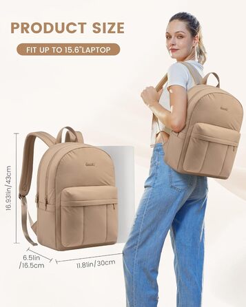 LOVEVOOK Рюкзак для жінок, середнього розміру, для підлітка, дівчини, студентки. Елегантний, з відділенням для ноутбука 15.6