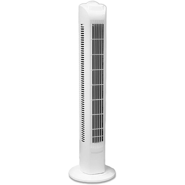 Колонний вентилятор Jung Fan Tower Fan 73 см, 3-ступінчастий вентилятор на п'єдесталі, коливальний підлоговий вентилятор з таймером, 30 Вт, білий