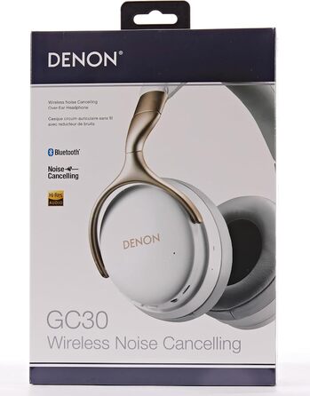 Бездротові накладні навушники Denon AH-GC30, ANC, Bluetooth, Hi-res, мікрофон, 20 годин акумулятора (білий)