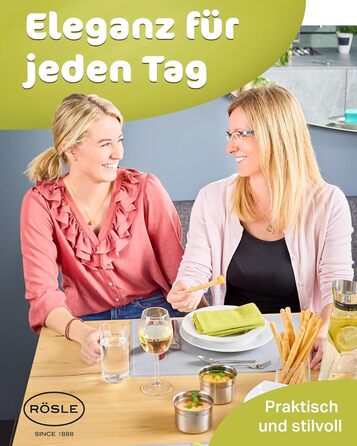 Набір столових приборів RöSLE ELEGANCE на 12 осіб (60 предметів) – високоглянцевий нержавіючий сталь 18/10, преміум якість, придатний для миття в посудомийній машині, в подарунковій коробці