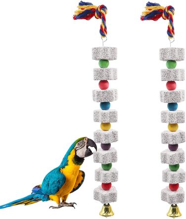 Іграшки для птахів Dnoifne 2 шт 35 см з блоків кальцію