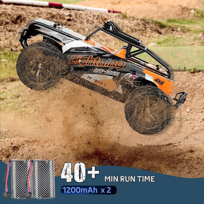 RC Автомобіль Monster Truck 1:18 4WD 40 км/год, радіокерування, водонепроникний, подарунок для підлітків та дорослих