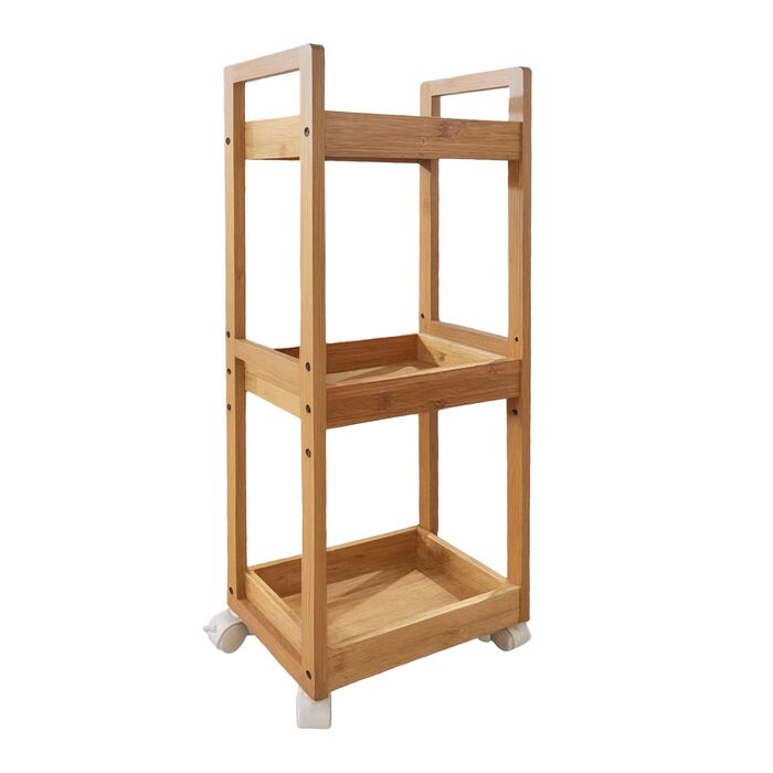 Відкидна полиця Relaxdays з бамбука, 3 відділення