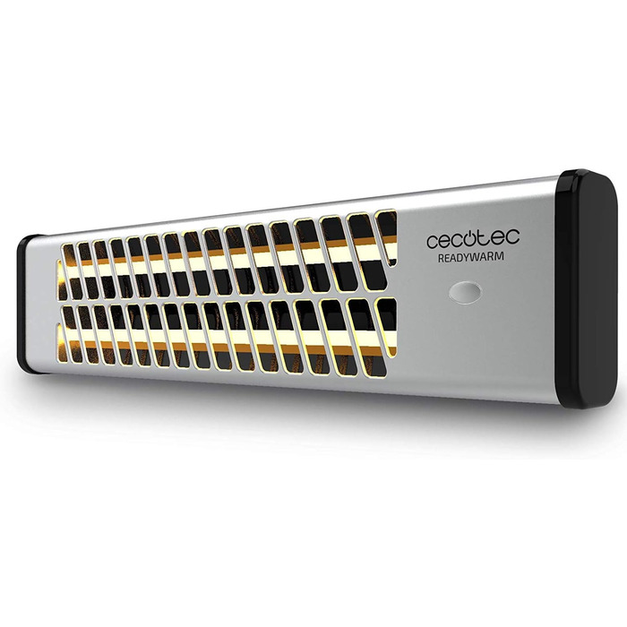 Обігрівач настінний кварцовий Cecotec Ready Warm 7000 Quartz Bath, 1200 Вт, 2 режими, для ванної кімнати, захисна решітка, IP24, 10 м², 16 x 56.5 x 13.3 см