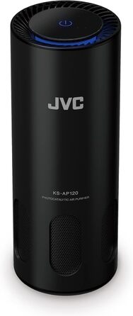 Повітряний очисник JVC KS-AP120 з фотокаталiтичною системою, CADR 8,5 м³/год, фільтр EPA E12, UV-фільтр, іонізатор, 2 режими очищення, 12 Вт, USB, сенсорне управління