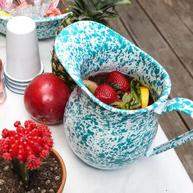 Круг Crow Canyon Home з емальованого посуду - великий, для дому та активного відпочинку, блакитний