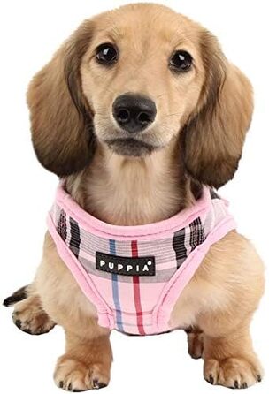Щеня молодший-Шлейка в клітку для маленьких собак-м'який жилет - також може використовуватися в якості шлейки для цуценят-Шлейка для собак із захистом від натягу, PAMA-AH978 (Рожевий, XL)
